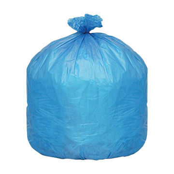 HDPE蓝色一次性C形塑料垃圾袋