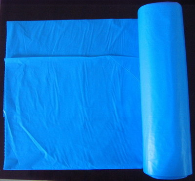 HDPE蓝色一次性C型折叠塑料垃圾桶衬里