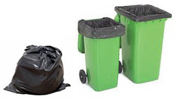 LDPE黑星密封重型塑料垃圾袋/垃圾袋